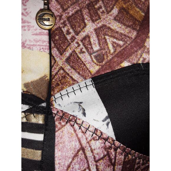 Sz 42 Just Cavalli by Roberto Cavalli Baroque Bold Print Peplum Skirt - Picture 7 of 8